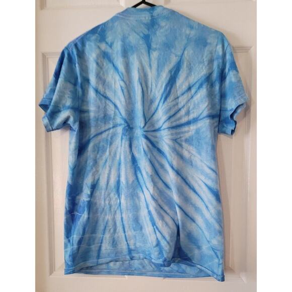Steven Rhodes "E is for Existential Dread" Adult Small Blue Tie Dye Tee Street - Picture 4 of 4